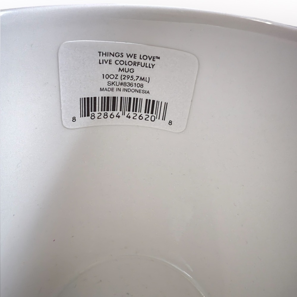 Kate Spade Black Dining Mug Vibrant Design - Picture 3 of 7